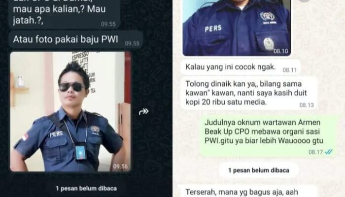 Kecam Tindakan Oknum Wartawan PWI ini, Beking Gudang CPO Ilegal Sampai Bilang Wartawan Baruak