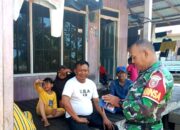 Tingkatkan jalin silaturahmi, Babinsa 1022/04 satui, Kodim 1022 Tanah bumbu giat komsos bersama masyarakat binaannya di muara satui