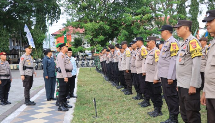 Kapolresta Mataram Pimpin Apel Gelar Pasukan Ops Gatari Praja 2024 Di Lapangan Sangkareang