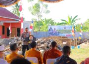 Kapolres Lombok Utara Resmikan Lapangan Volly Rangkaikan Dengan Peletakan Batu Pertama Bangun Vihara