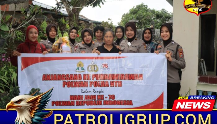 Sambut Hut Ke-76, Polwan Polres Lombok Tengah Anjangsana ke Purnawirawan Senior