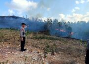 Polres Loteng Bersama Dinas Damkar Berhasil Padamkan Karhutla di Kecamatan Pujut.