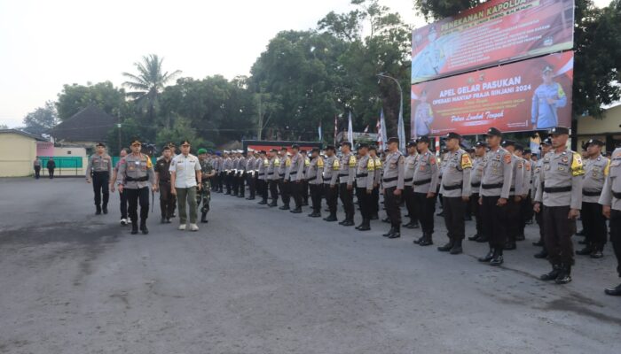 Polres Loteng Gelar Apel Pasukan Operasi Mantap Praja Rinjani 2024.