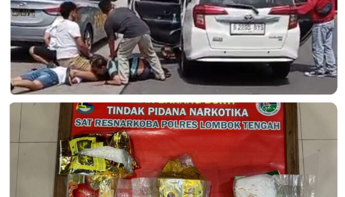 Bawa Sabu 7,34 Kg, Sat Resnarkoba Polres Loteng Berhasil Bekuk Tiga Tersangka di Jalan Bypass Bizam