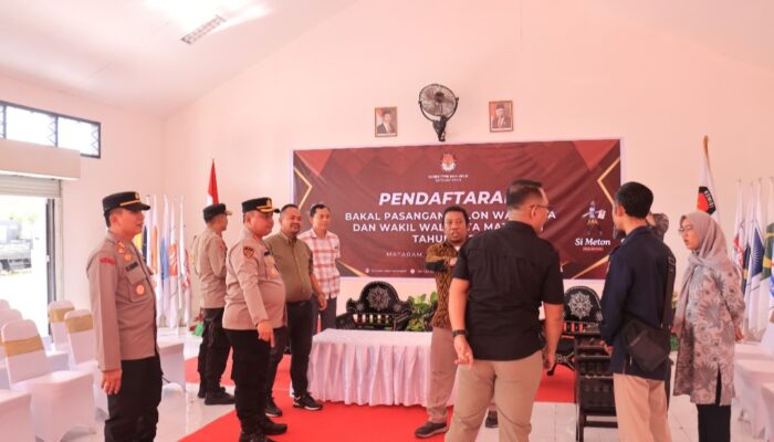 Jelang Pendaftaran Cawali Dan Wakil Walikota Mataram, Kapolresta Cek Kesiapan KPU Kota Mataram