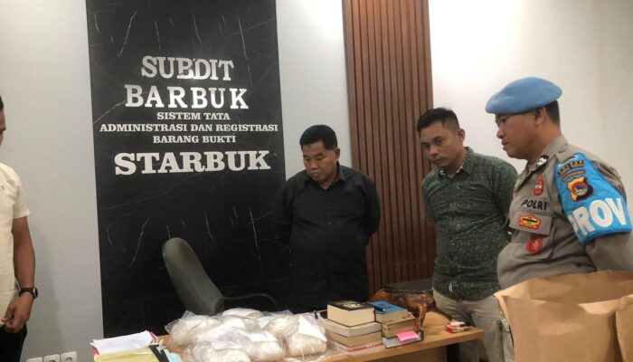 Polres Loteng Titip Barang Bukti Sabu 7,34 Kg Hasil Pengungkapan di Polda NTB.