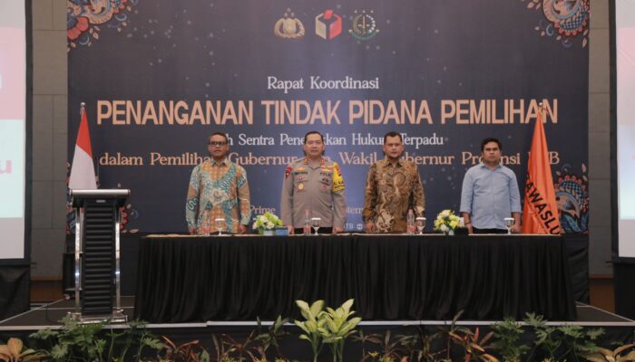 Rakor Gakkumdu, Kapolda NTB Minta Penyelenggara Pastikan Pilkada Damai dan Aman