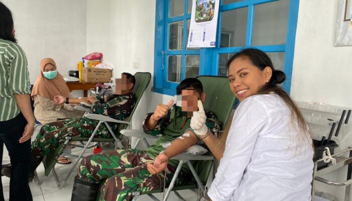 Baksos Donor Darah Marinir Habema Tambah Stok Darah Distrik Dekai