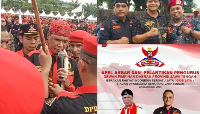 Ketua Umum Grib Jaya H.Hercules Lantik Pengurus DPD Grib Jaya Jateng Berlangsung Dengan Aman Dan Kondusif