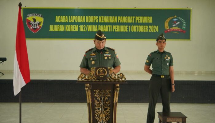 Danrem 162/Wira Bhakti : Naik Pangkat Adalah Sebuah Kehormatan