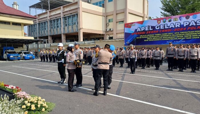 Polres Semarang gelar apel Ops Zebra Candi 2024, 98 Personel Polres Semarang diterjunkan.