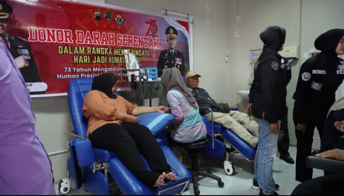 Peringati hari jadi HUMAS Polri ke 73, Polres Semarang gelar Donor darah.