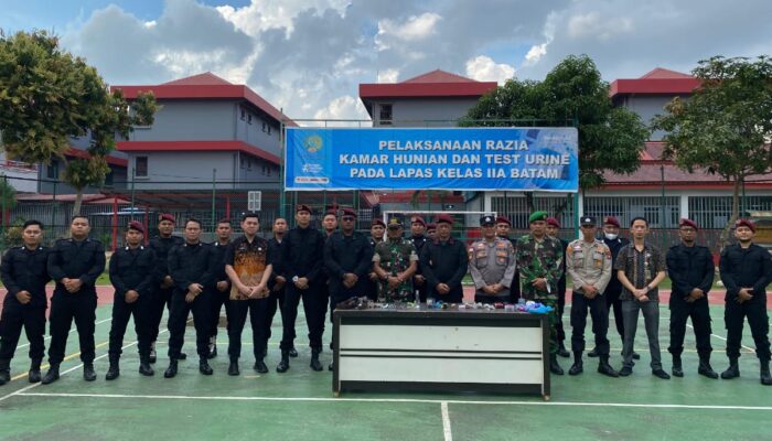 Lapas Batam Gelar Razia Gabungan Bersama Aparat Penegak Hukum dan BNN Kota Batam