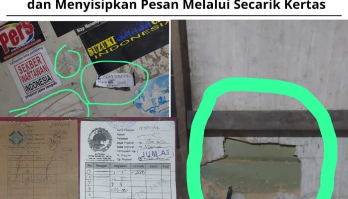 Oknum Debt Collector KSP Abal-abal Rusak Rumah Wartawan di Pemalang dan Menyisipkan Pesan Melalui Secarik Kertas