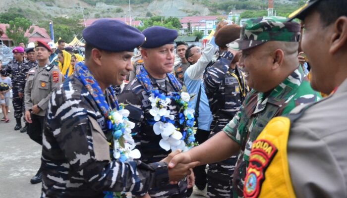 Kasrem 132/Tdl Hadiri Penyambutan Taruna dan Taruni AAL Angkatan Ke-72 dalam Latihan Jalasesya