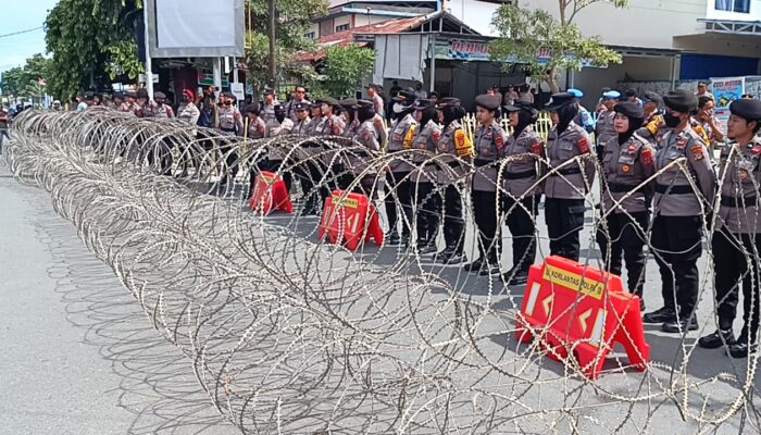 Janji Amankan Unras Secara Humanis, Polda Sulteng Kedepankan Barisan Polwan