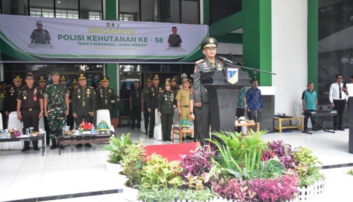 Kasiter Kasrem 132/Tdl Sampaikan Ucapan Dirgahayu pada HUT ke-58 Polisi Kehutanan