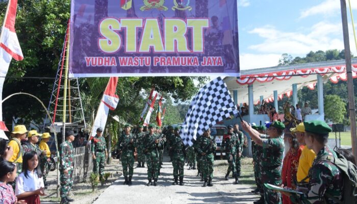 Peringati Hari Infanteri ke-76 Tahun 2024, Kasrem 132/Tadulako ,Pimpin Pelepasan Peleton Beranting Yudha Wastu Pramuka Jaya