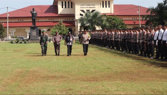 Ops Lilin Candi 2024 dimulai, Polres Semarang menggelar Upacara gelar pasukan.