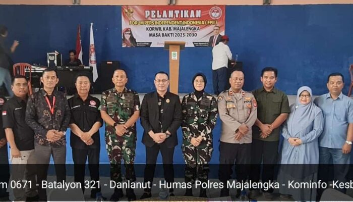 Noven Saputera S.H. Wakil Ketua Presidium Lantik Pengurus FPII Korwil Majalengka