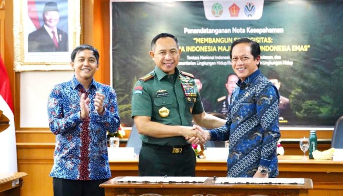 Panglima TNI Tandatangani Nota Kesepahaman dengan Menteri Kehutanan dan Menteri Lingkungan Hidup