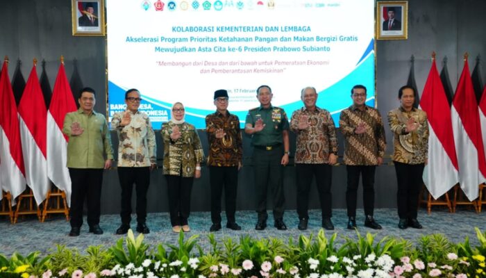 Panglima TNI Teken MoU Dengan Kementerian Desa dan Pembangunan Daerah Tertinggal dan Badan Gizi Nasional